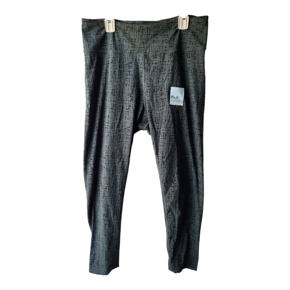 💕FLX Forrest‎ Green And Black Travel Leggings Size XL